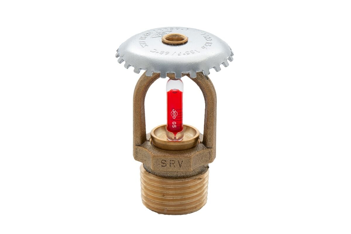 1/2 Upright Sprinkler 68C Pirinç Standart K5.6 TSE